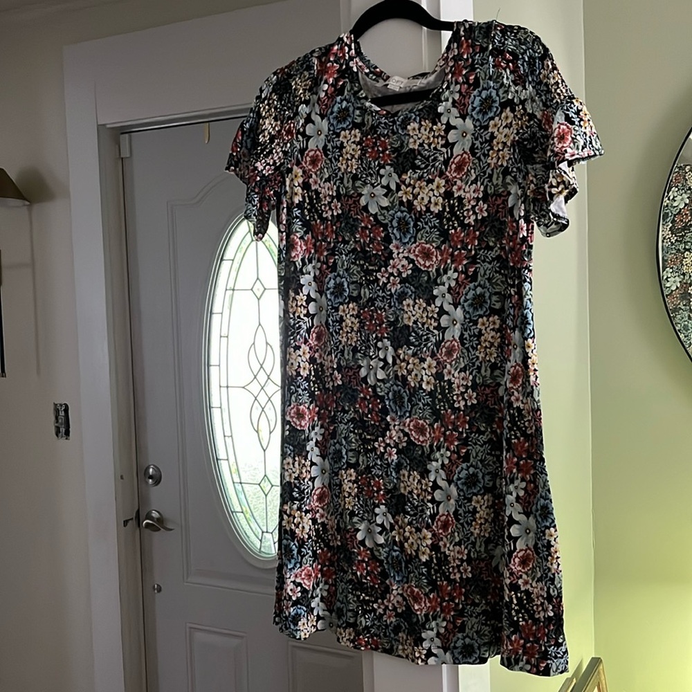 Soft Stretchy Colorful Flower Dress
